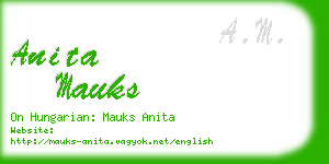 anita mauks business card